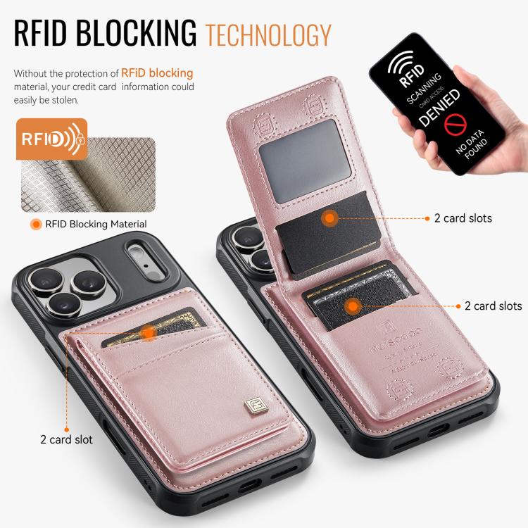 For iPhone 17 Pro AutSpace A12 MagSafe Magnetic RFID Card Bag Phone Case