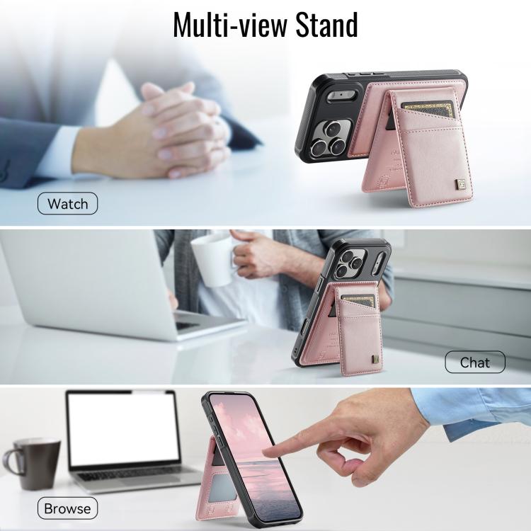 For iPhone 17 Pro AutSpace A12 MagSafe Magnetic RFID Card Bag Phone Case