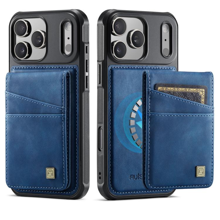For iPhone 17 Pro AutSpace A12 MagSafe Magnetic RFID Card Bag Phone Case
