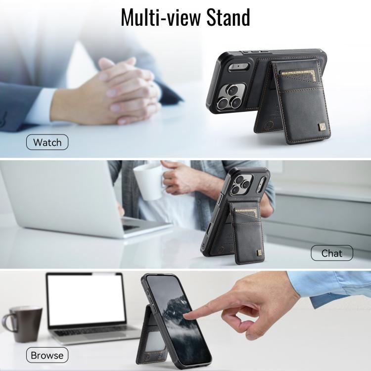 For iPhone 17 Pro AutSpace A12 MagSafe Magnetic RFID Card Bag Phone Case