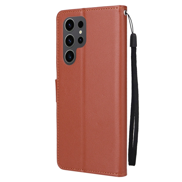 For Samsung Galaxy S25 Ultra 5G 3-Card Slots Multifunctional Leather Phone Case