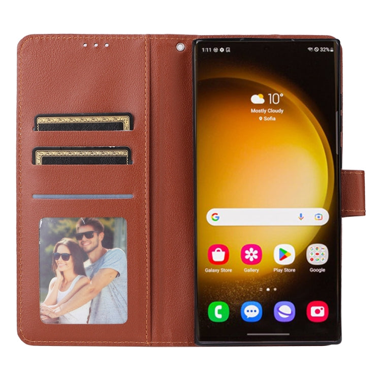 For Samsung Galaxy S25 Ultra 5G 3-Card Slots Multifunctional Leather Phone Case