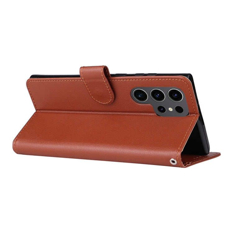 For Samsung Galaxy S25 Ultra 5G 3-Card Slots Multifunctional Leather Phone Case