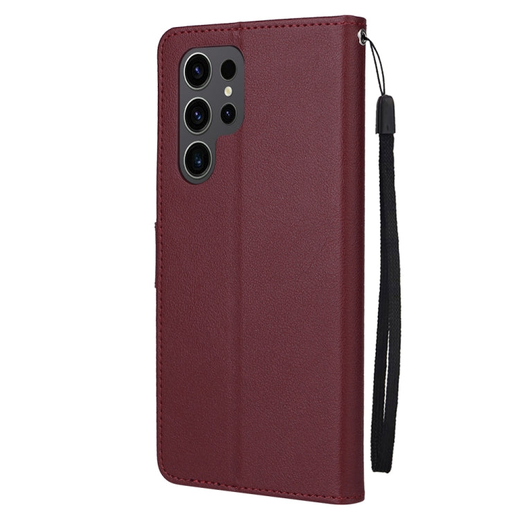 For Samsung Galaxy S25 Ultra 5G 3-Card Slots Multifunctional Leather Phone Case