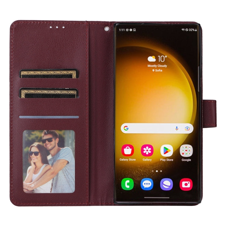 For Samsung Galaxy S25 Ultra 5G 3-Card Slots Multifunctional Leather Phone Case
