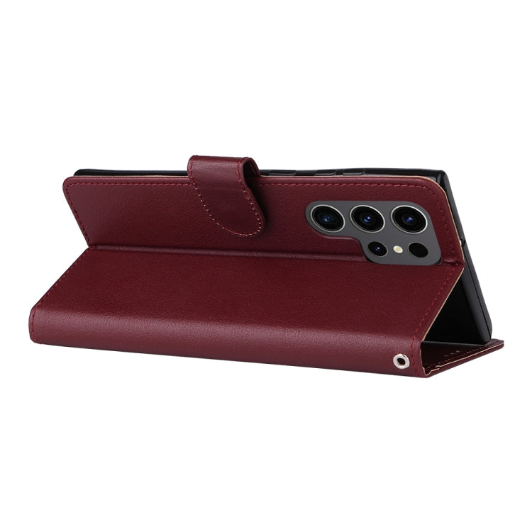 For Samsung Galaxy S25 Ultra 5G 3-Card Slots Multifunctional Leather Phone Case