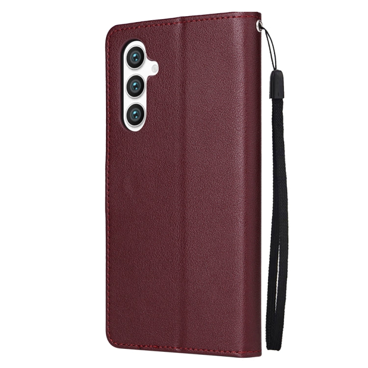For Samsung Galaxy S25+ 5G 3-Card Slots Multifunctional Leather Phone Case