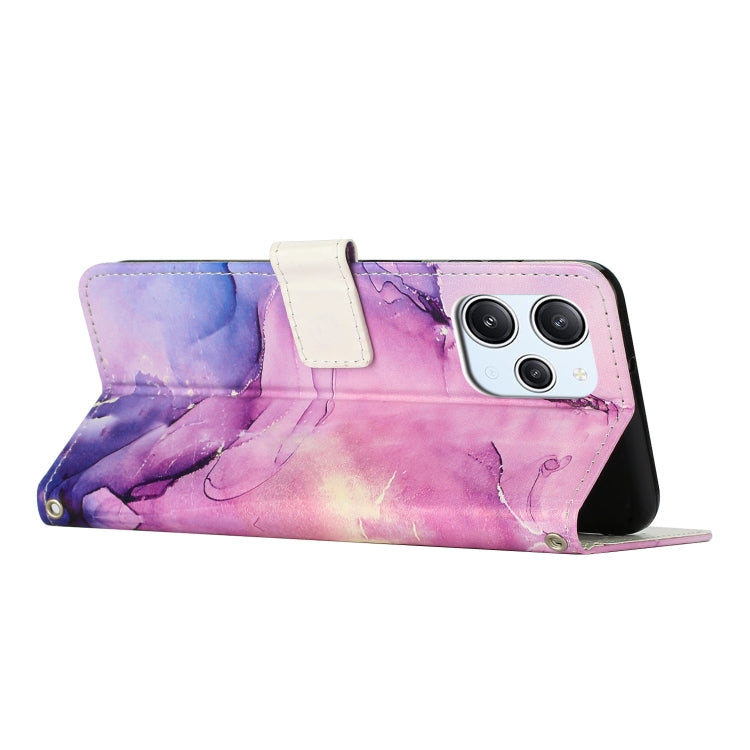 For Xiaomi Poco M6 Pro 5G Painted Marble Pattern Leather Phone Case
