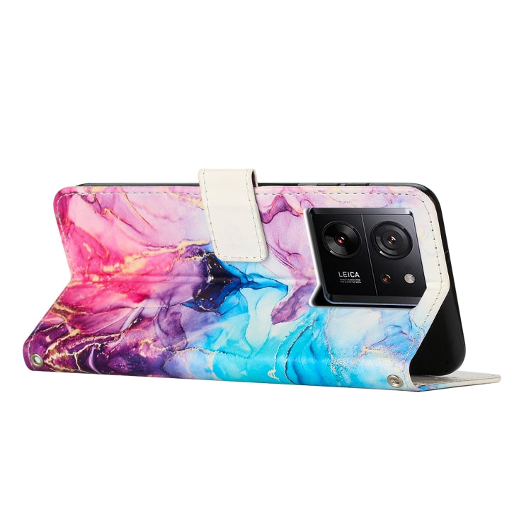 For Xiaomi 13T / 13T Pro Painted Marble Pattern Leather Phone Case