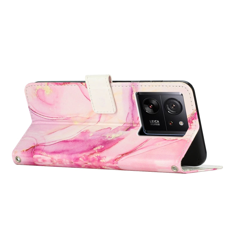 For Xiaomi 13T / 13T Pro Painted Marble Pattern Leather Phone Case