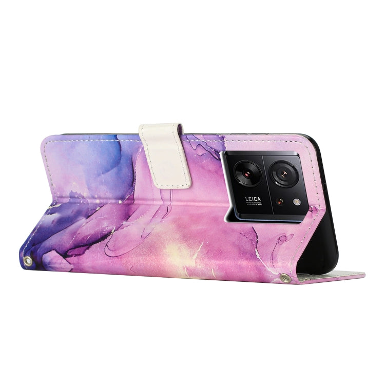 For Xiaomi 13T / 13T Pro Painted Marble Pattern Leather Phone Case
