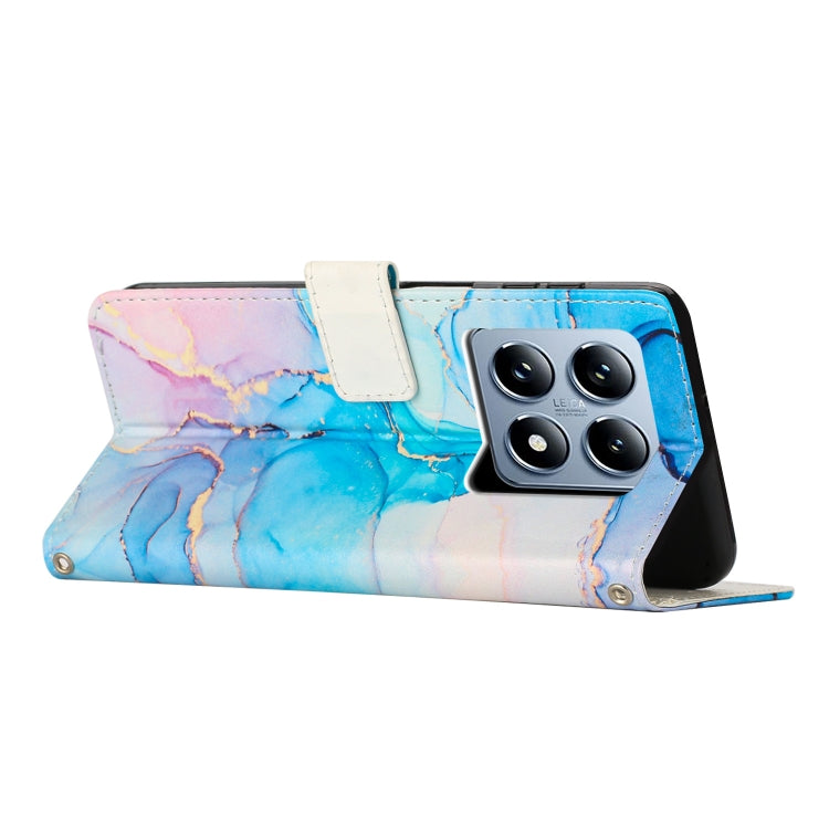 For Xiaomi 14T Pro 5G Global Painted Marble Pattern Leather Phone Case