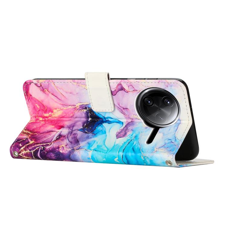 For Xiaomi Poco F7 Pro / Poco F7 Ultra Painted Marble Pattern Leather Phone Case