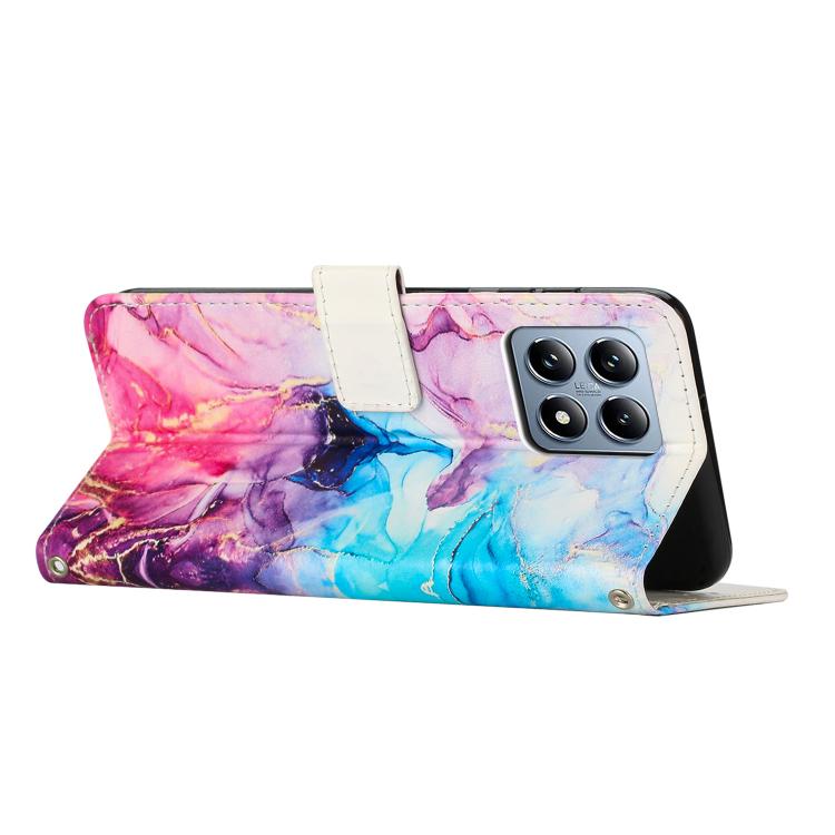 For Xiaomi 15T 5G Painted Marble Pattern Leather Phone Case