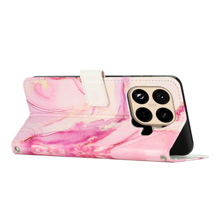 For Xiaomi 15T Pro 5G Painted Marble Pattern Leather Phone Case