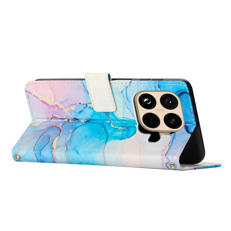 For Xiaomi 15T Pro 5G Painted Marble Pattern Leather Phone Case