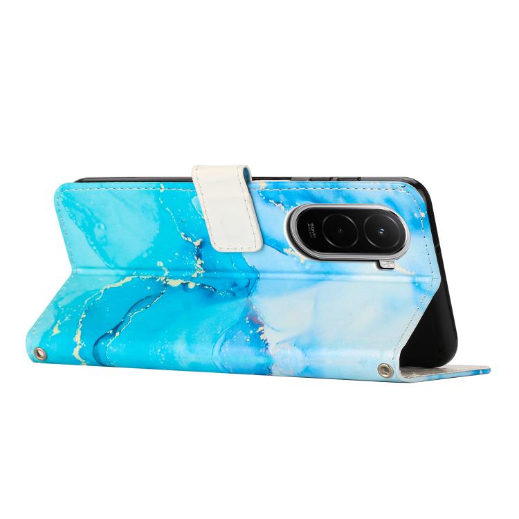 For Xiaomi Poco M7 4G 169mm Painted Marble Pattern Leather Phone Case