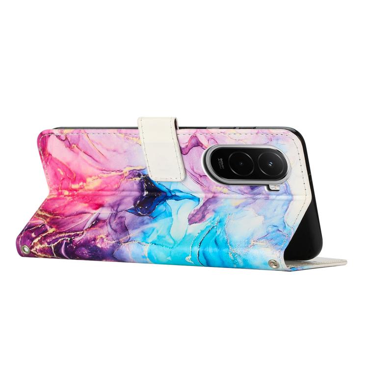 For Xiaomi Poco M7 4G 169mm Painted Marble Pattern Leather Phone Case