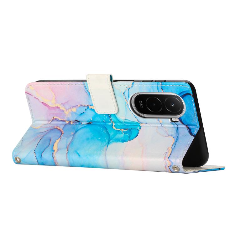 For Xiaomi Poco M7 4G 169mm Painted Marble Pattern Leather Phone Case