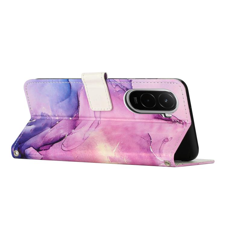 For Xiaomi Poco M7 4G 169mm Painted Marble Pattern Leather Phone Case