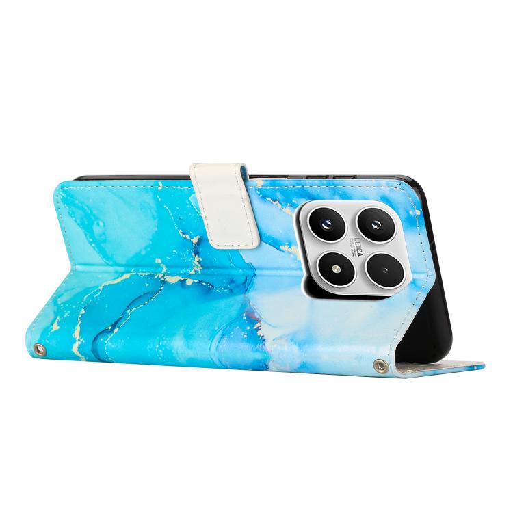 For Xiaomi 17 Painted Marble Pattern Leather Phone Case
