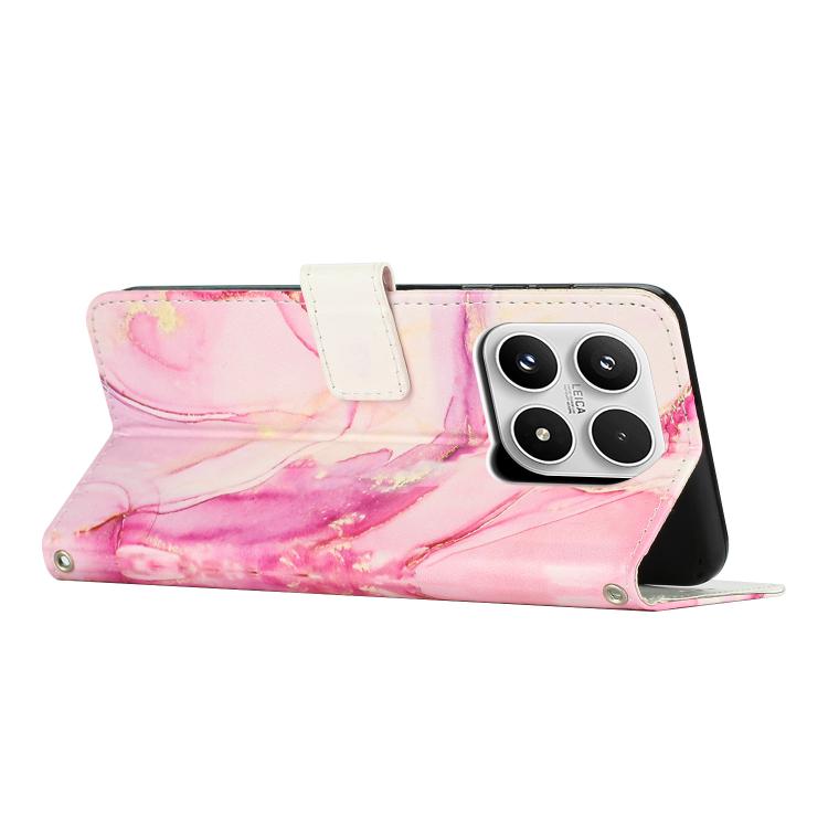 For Xiaomi 17 Painted Marble Pattern Leather Phone Case