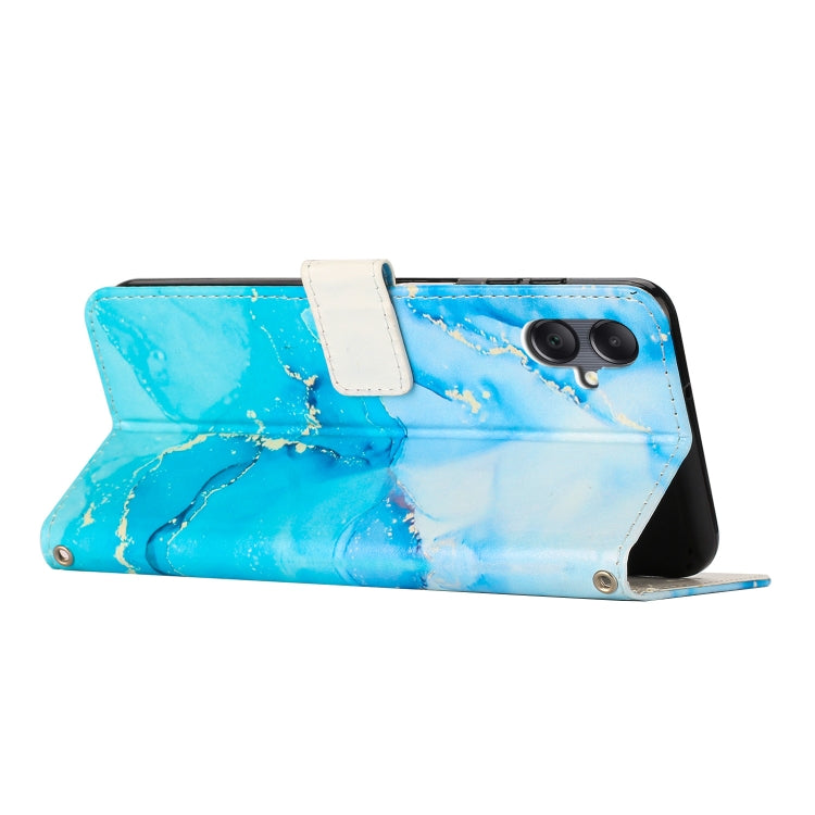 For Samsung Galaxy A06 Painted Marble Pattern Leather Phone Case