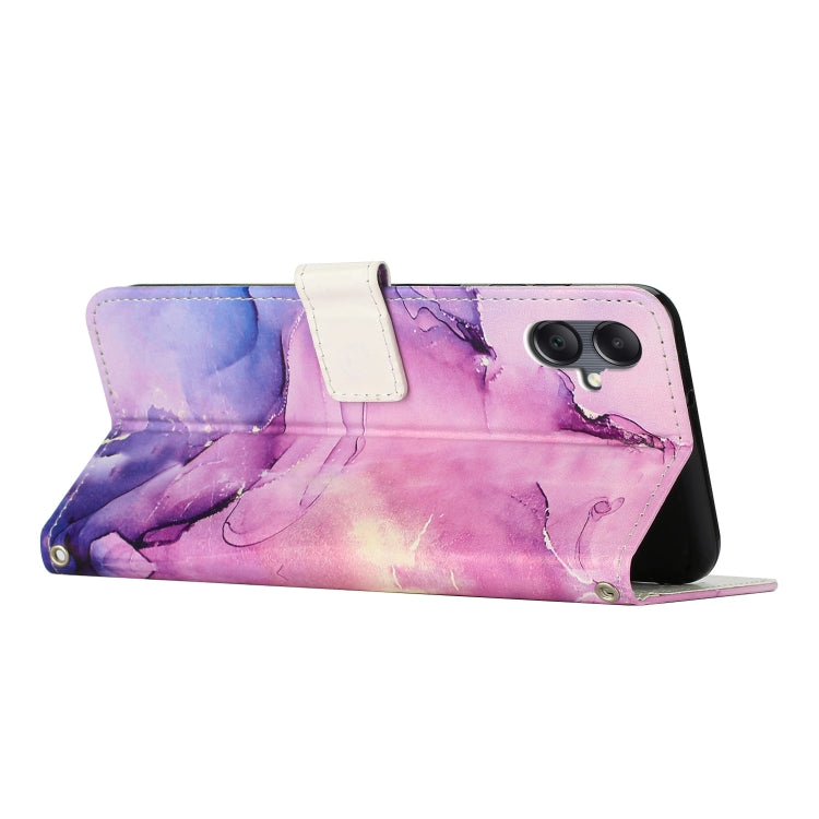 For Samsung Galaxy A06 Painted Marble Pattern Leather Phone Case
