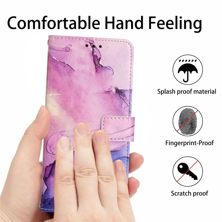 For Samsung Galaxy A15 4G / A15 5G Painted Marble Pattern Leather Phone Case