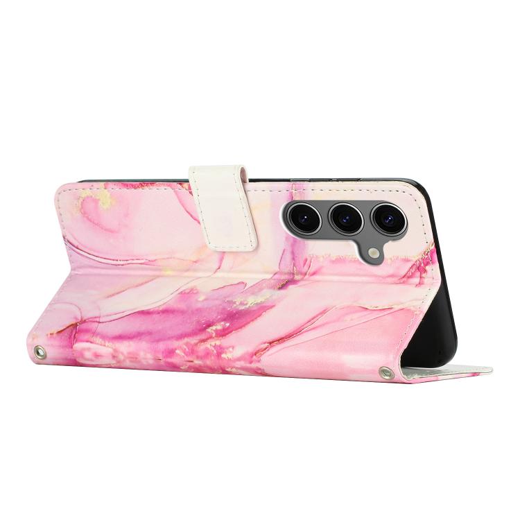 For Samsung Galaxy A57 5G Painted Marble Pattern Leather Phone Case
