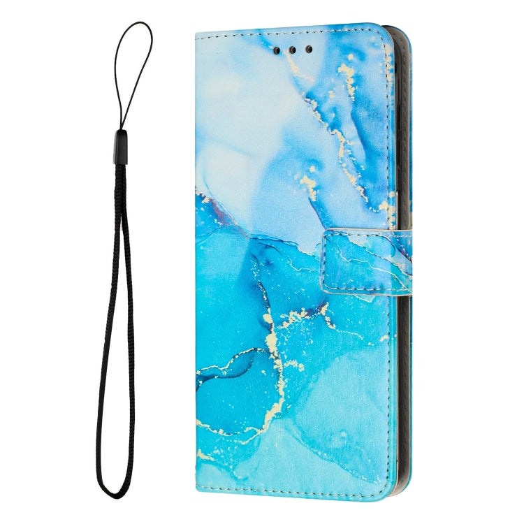 For Samsung Galaxy S25+ 5G Painted Marble Pattern Leather Phone Case
