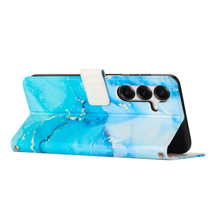For Samsung Galaxy S26 5G Painted Marble Pattern Leather Phone Case