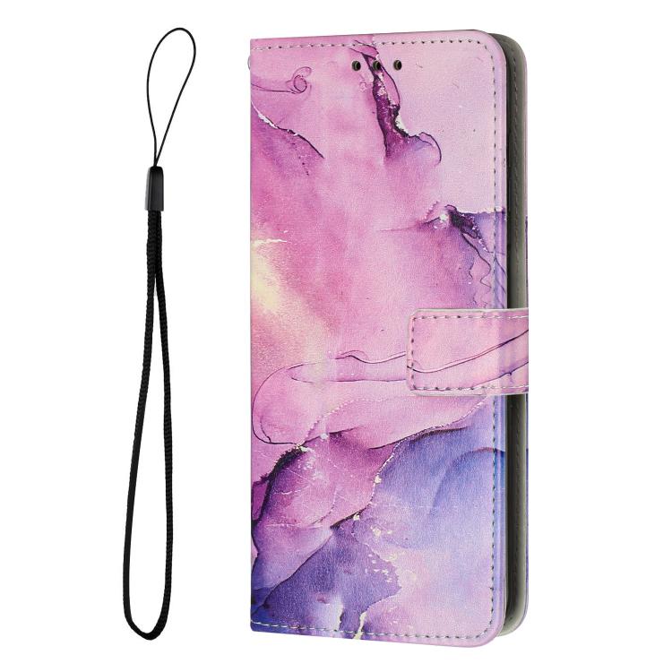For Samsung Galaxy S26 5G Painted Marble Pattern Leather Phone Case