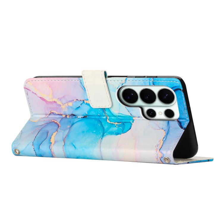 For Samsung Galaxy S26 Ultra 5G Painted Marble Pattern Leather Phone Case