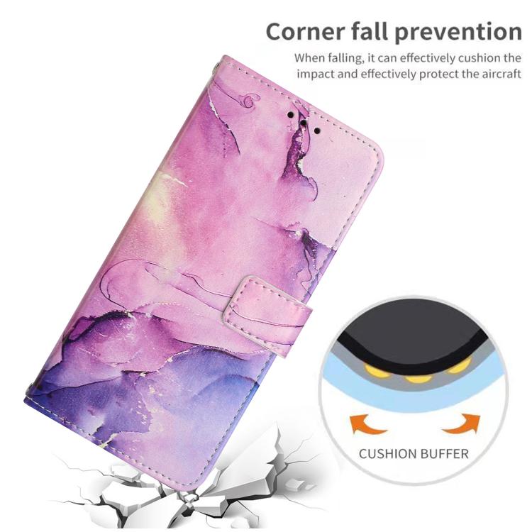 For Samsung Galaxy S26 Ultra 5G Painted Marble Pattern Leather Phone Case