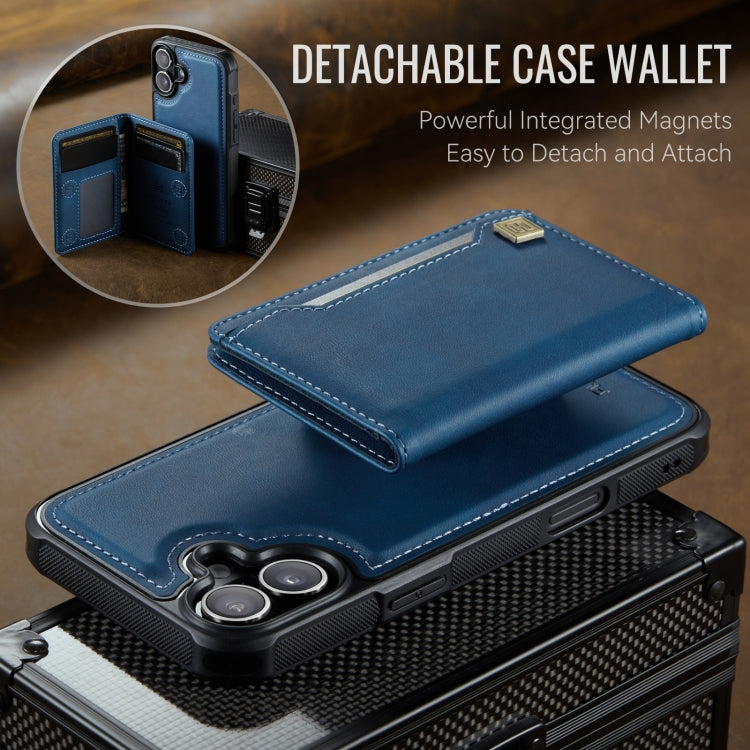 For iPhone 16 Plus AutSpace A13 MagSafe Magnetic RFID Flip Card Bag Phone Case