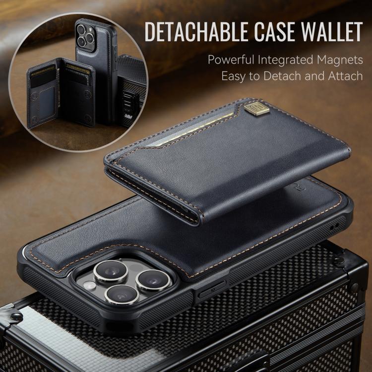For iPhone 15 Pro AutSpace A13 MagSafe Magnetic RFID Flip Card Bag Phone Case