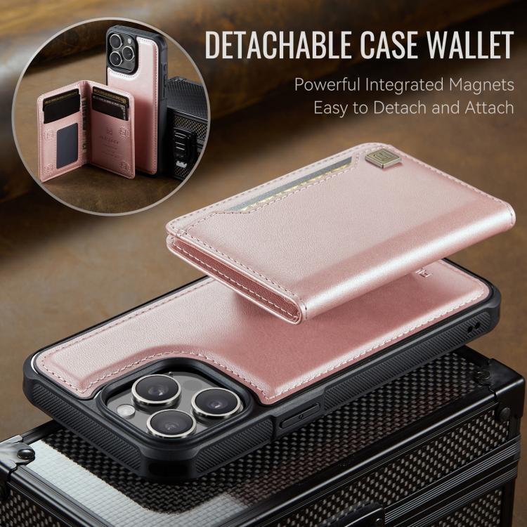 For iPhone 15 Pro AutSpace A13 MagSafe Magnetic RFID Flip Card Bag Phone Case
