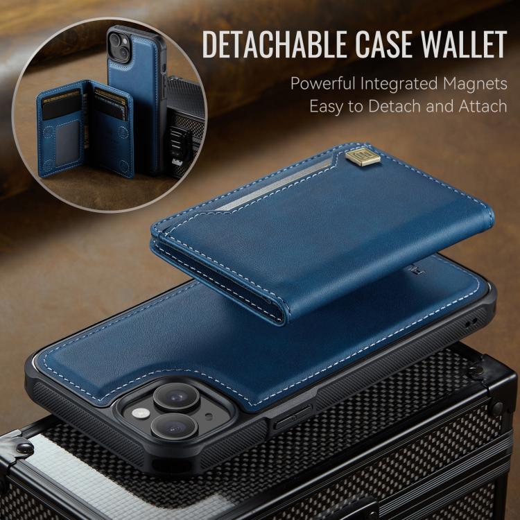 For iPhone 14 Plus AutSpace A13 MagSafe Magnetic RFID Flip Card Bag Phone Case