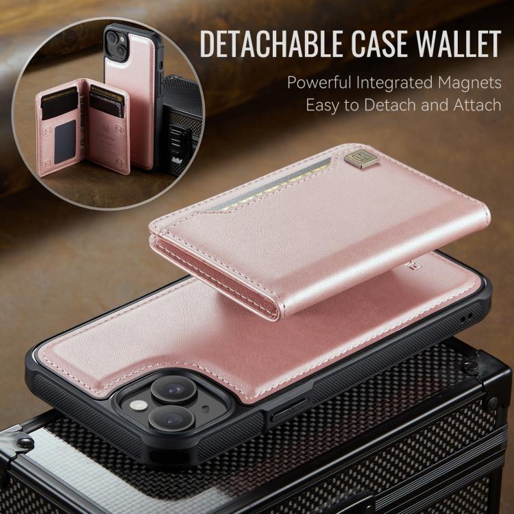 For iPhone 14 Plus AutSpace A13 MagSafe Magnetic RFID Flip Card Bag Phone Case