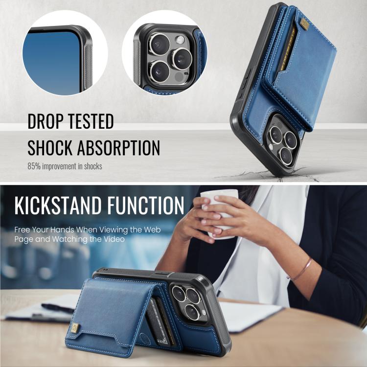 For iPhone 12 Pro Max AutSpace A13 MagSafe Magnetic RFID Flip Card Bag Phone Case