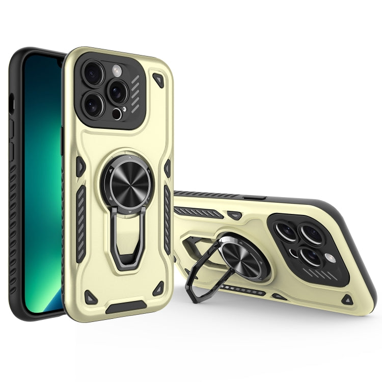 For iPhone 13 Pro Max Metal Rotating Bracket TPU + PC Magnetic Phone Case
