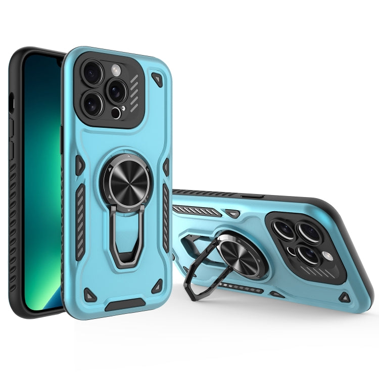 For iPhone 13 Pro Metal Rotating Bracket TPU + PC Magnetic Phone Case