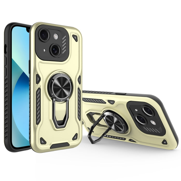 For iPhone 13 Metal Rotating Bracket TPU + PC Magnetic Phone Case