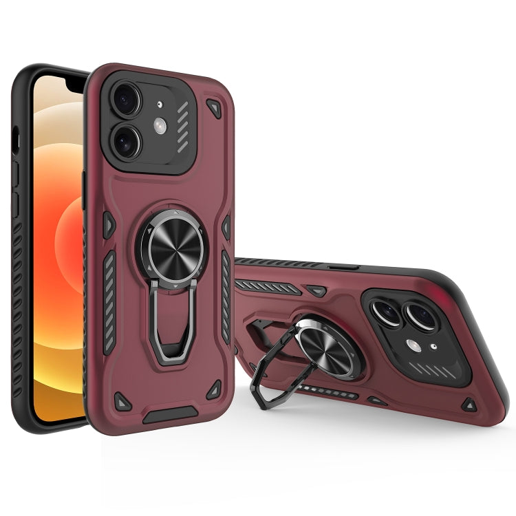 For iPhone 12 Metal Rotating Bracket TPU + PC Magnetic Phone Case