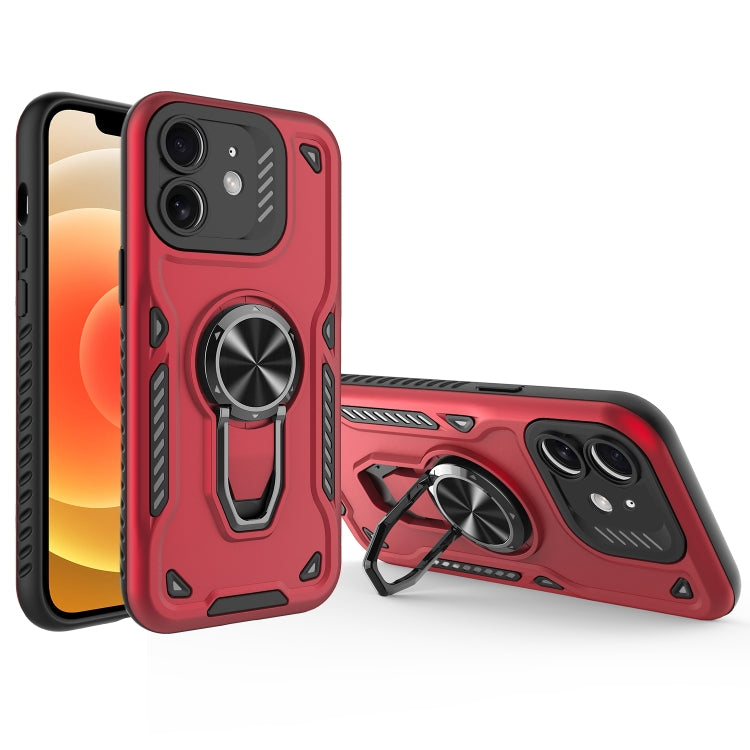 For iPhone 12 Metal Rotating Bracket TPU + PC Magnetic Phone Case