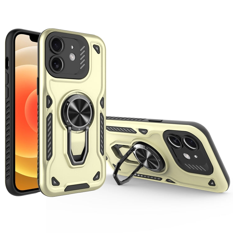 For iPhone 12 Metal Rotating Bracket TPU + PC Magnetic Phone Case