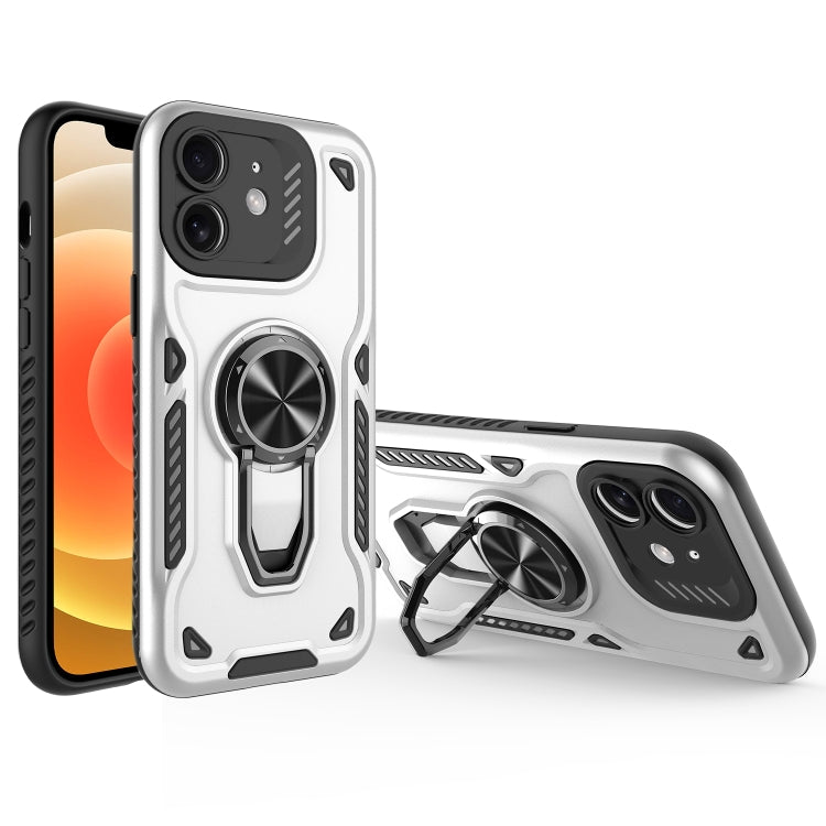 For iPhone 12 Metal Rotating Bracket TPU + PC Magnetic Phone Case