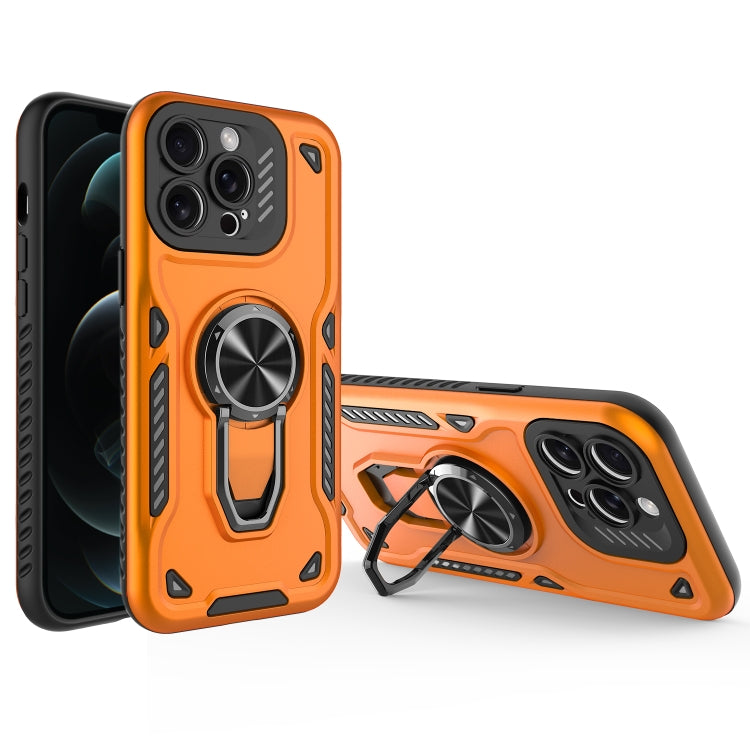 For iPhone 12 Pro Max Metal Rotating Bracket TPU + PC Magnetic Phone Case