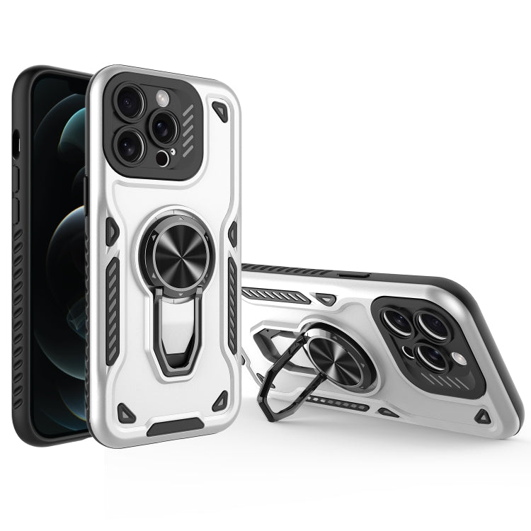 For iPhone 12 Pro Metal Rotating Bracket TPU + PC Magnetic Phone Case